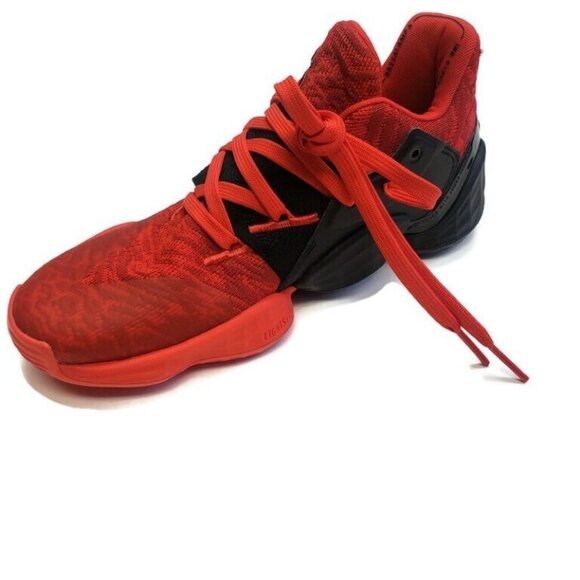 Adidas Mens Size 7 Harden Vol. 4 Basketball Shoes EF0999 Black Power Red - Picture 2 of 8